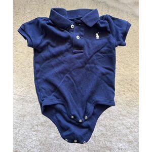 Like New Ralph Lauren Soft Cotton Polo Bodysuit - Baby Boy 9M